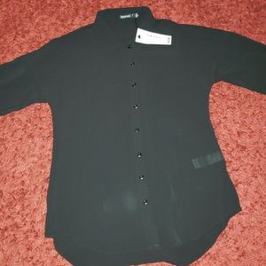 Black button down shirt